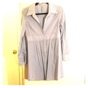 Perfect condition Italian blue striped shirt dress